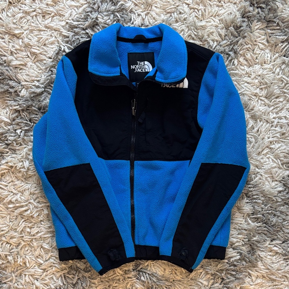 The North Face Blue and Black Youth Fleece Jacket